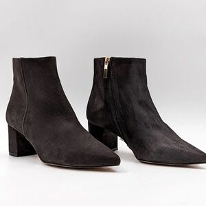 L'Agence Jeannie II Pointed Toe Grey Suede boots size US 8.5/38.5